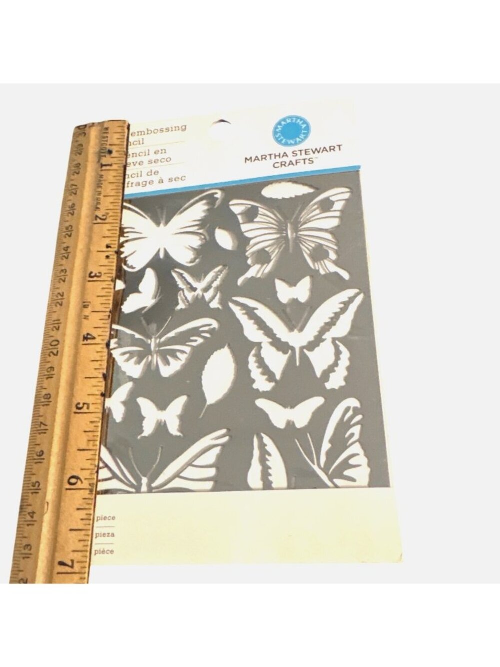 Martha Stewart Crafts Butterfly Glossary Dry Embossing Stencil 1 Pc 42-03003 NSP - Picture 5 of 6